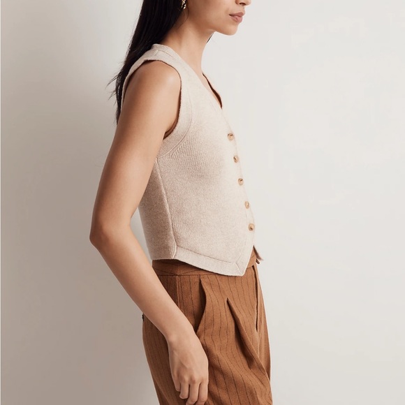 Madewell V-Neck Button-Front Sweater Vest - Picture 9 of 10